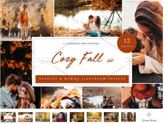 [Creativemarket] 12 Lightroom Presets Cozy Fall Vo_0.png